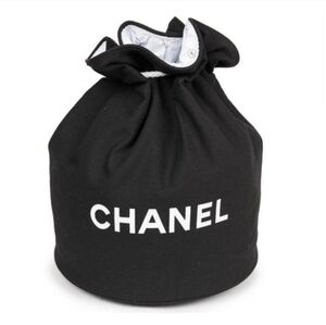 Black Canvas Drawstring Bag